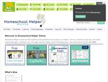 Tablet Screenshot of homeschoolhelperonline.com